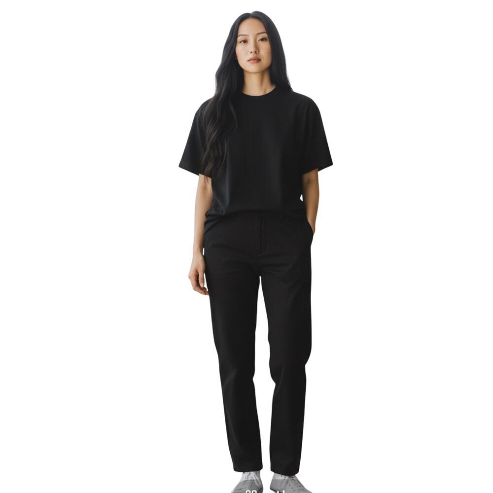 Sundry NWT Classic Elevated Essential Minimalist Black Tee in Pima Cotton Size M
